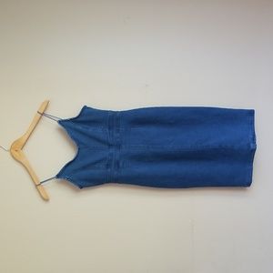 Derek Heart Spaghetti Strap Jean Stretchy Chambray Dress